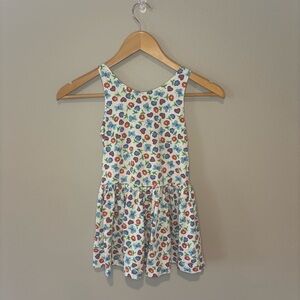 VINTAGE 90s Y2K Basic Editions Floral‎ Little Girls Sleeveless Dress Size 4/5